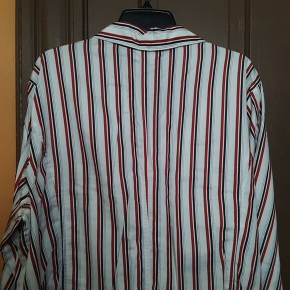 Jones New York Women's Button Down Shirt size 3X Red Stripes - Picture 9 of 10